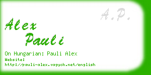 alex pauli business card
